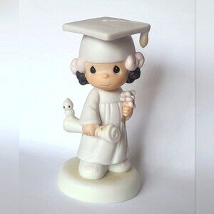 Vintage 90s Precious Moments Graduation Girl Porcelain Collectible Figurine